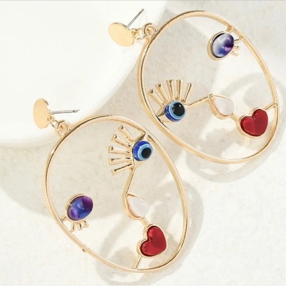 Fashion Nova Face Your Fears Abstract Earrings - Picture 7 of 14